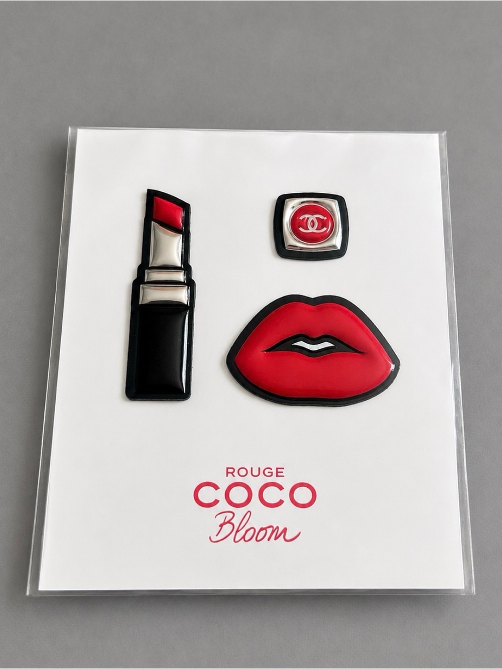 CHANEL Rouge Coco Bloom 3D Stickers Promo Collectible Rare